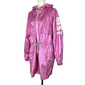 Tricotto metallic pink raincoat